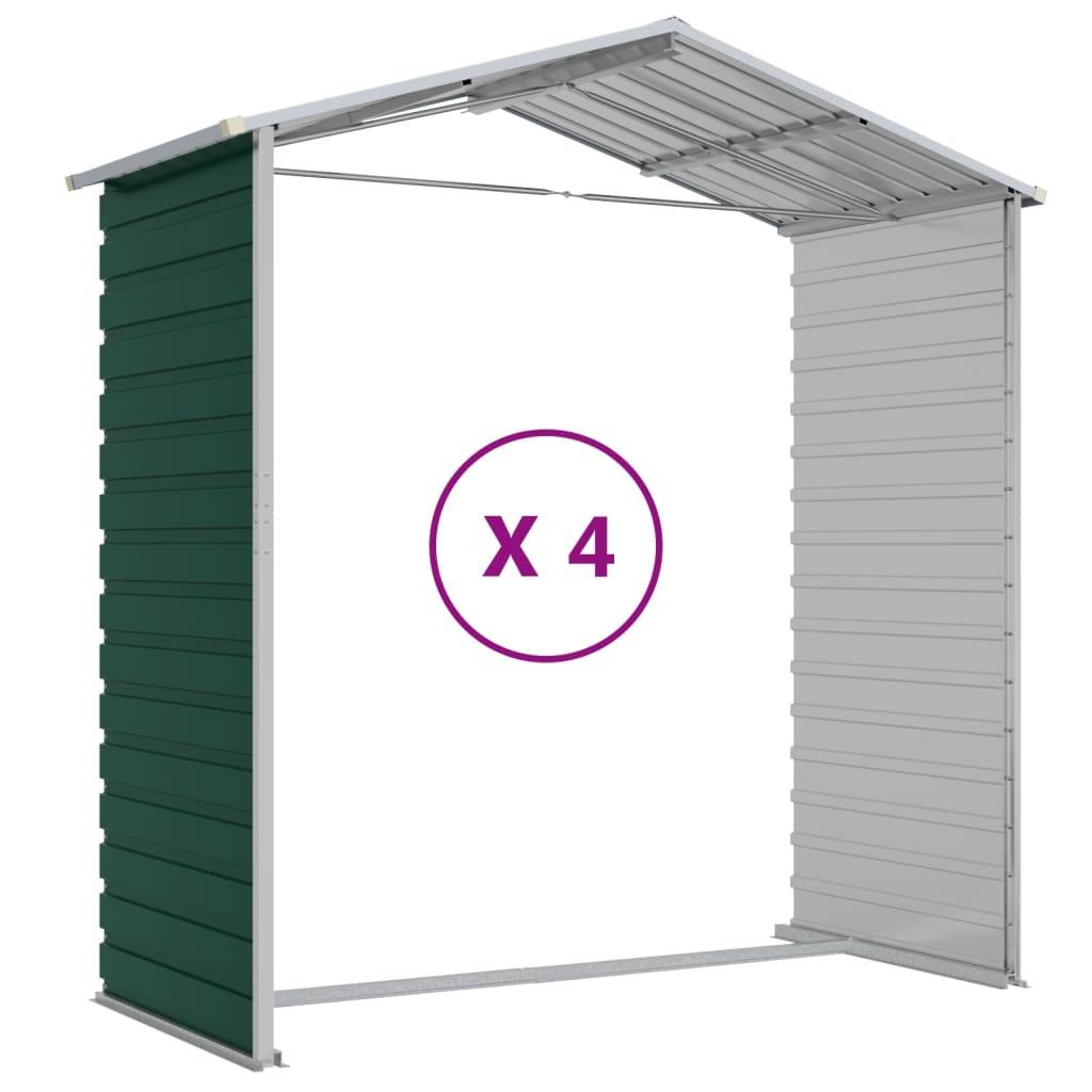 Vidaxl - Abri de jardin vert 191x385x198 cm acier galvanisé vidaXL 3188234 - Image 8