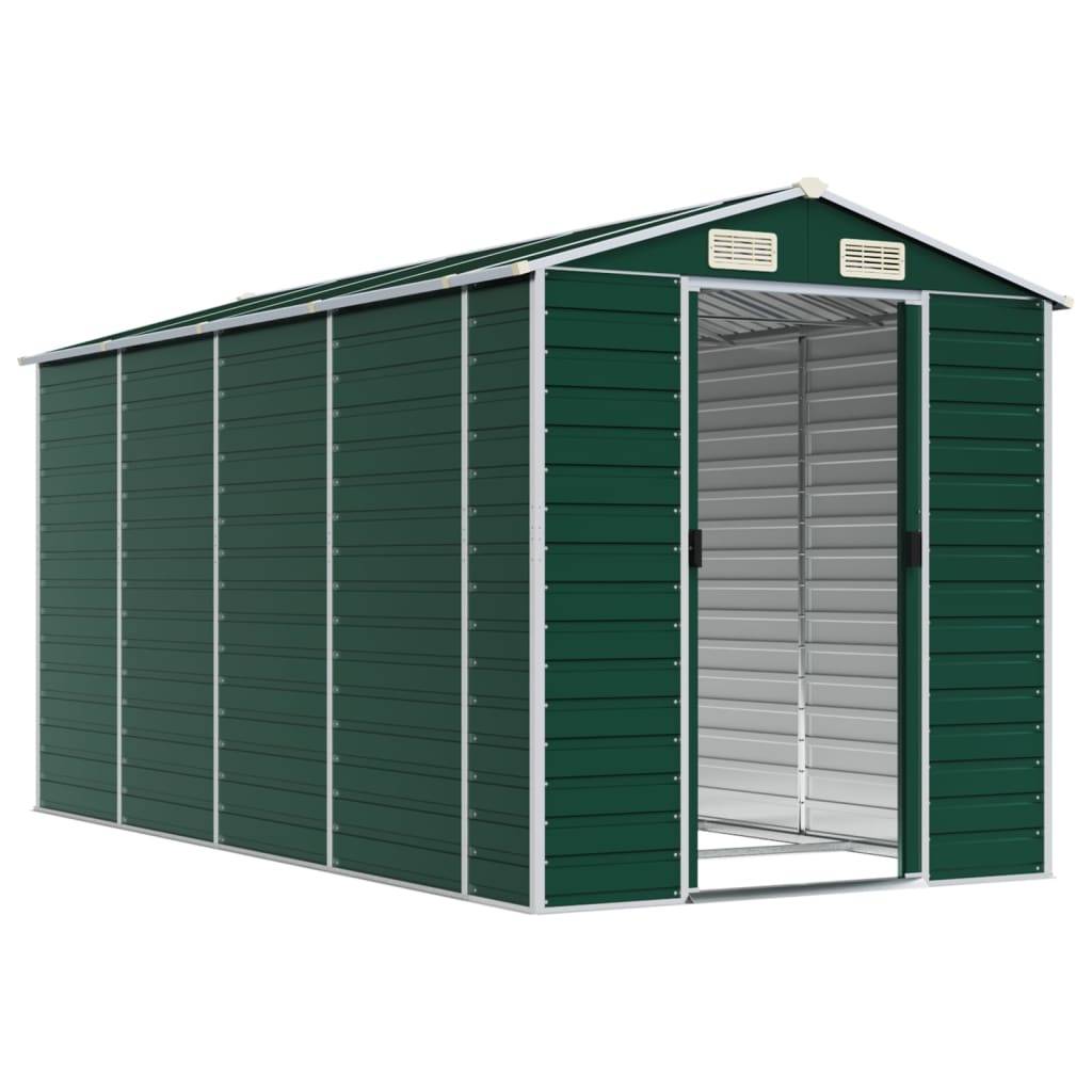 Vidaxl - Abri de jardin vert 191x385x198 cm acier galvanisé vidaXL 3188234 - Image 4