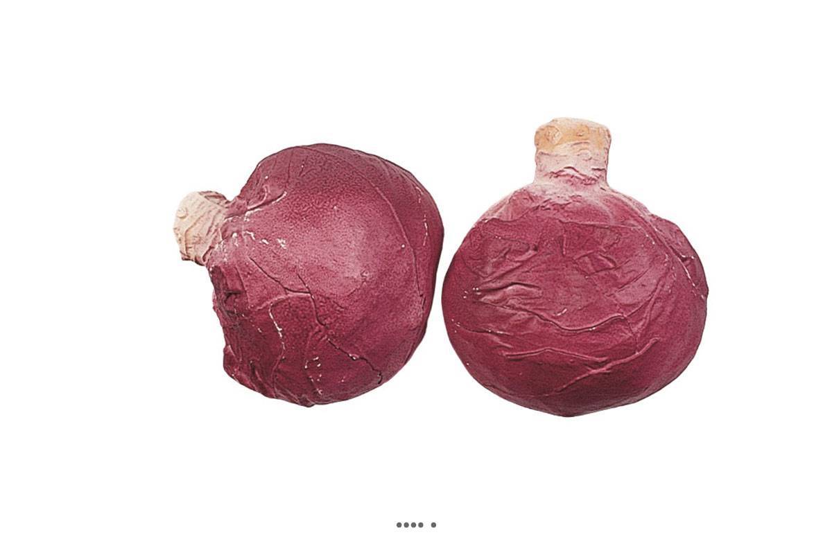 Artificielles - Choux rouge artificiel en lot de 2 en Plastique soufflé H 130x120 mm - Imagen 1