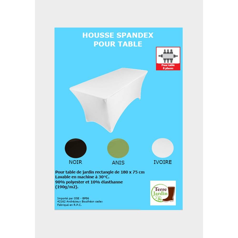 Terre Jardin - Nappe extensible pour table rectangulaire Unité Ivoire - Imagen 2