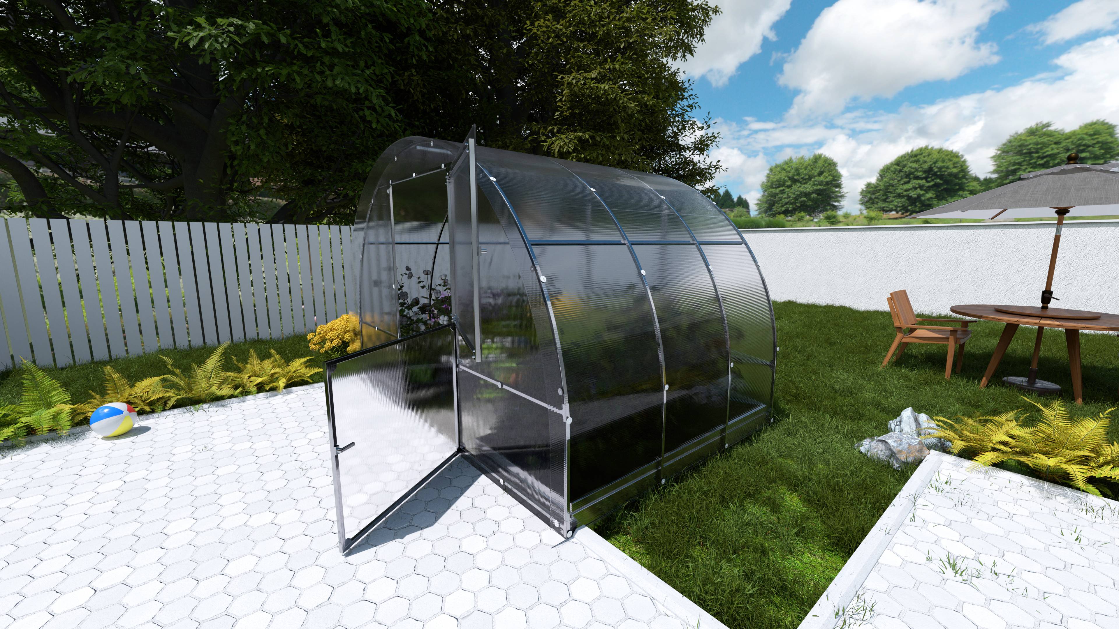 KLASIKA GREENHOUSES - Serre KLASIKA EASY 3 x 2 m (6 m²), 6 mm avec revêtement en polycarbonate - Image 3