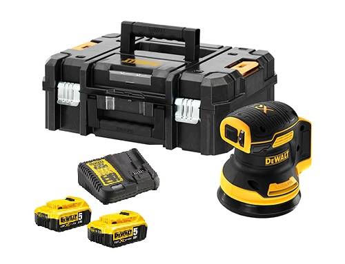 Dewalt - Ponceuse excentrique 18V XR Brushless + 2 batteries 5Ah + chargeur + TSTAK - DEWALT - DCW210P2-QW - Imagen 1