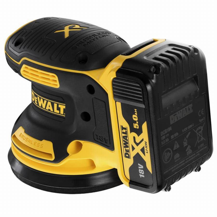 Dewalt - Ponceuse excentrique 18V XR Brushless  + 2 batteries 5Ah + chargeur + TSTAK - DEWALT - DCW210P2-QW - Imagen 5