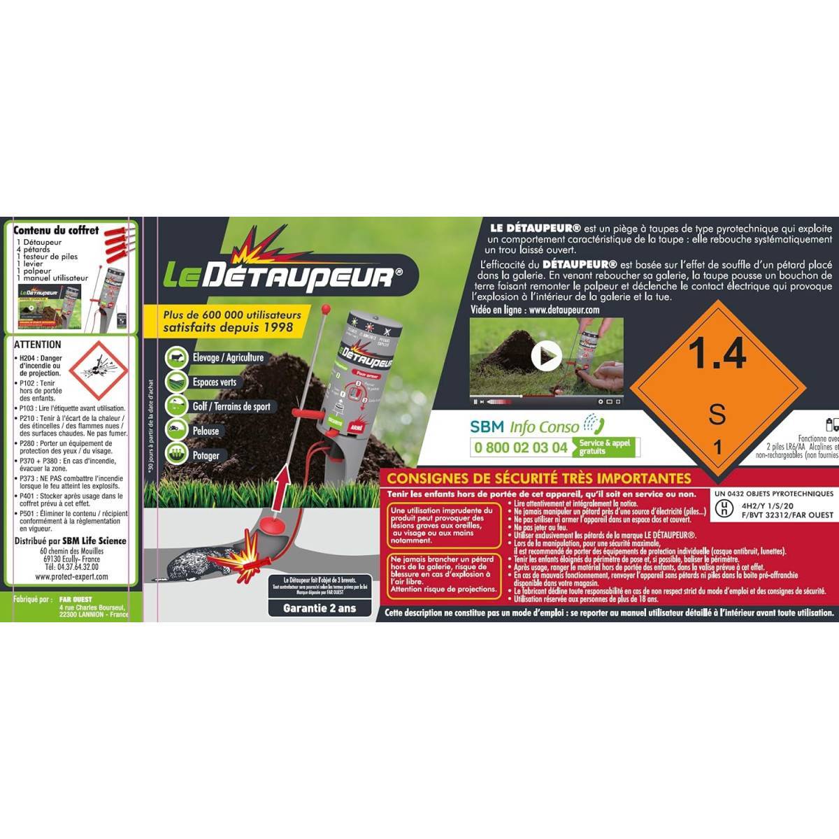 Kit Complet DETAUPEUR Valisette + 24 Recharges - Piège Anti Taupe Professionnel - Image 3