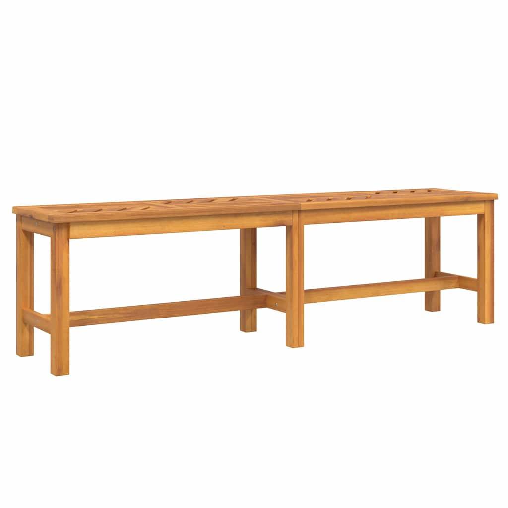 Ensemble de salle à manger jardin bois d'acacia massif huilé marron 150 x 90 x 74 cm (5 pièces), Poids :66.6kg - PANGIVO - Image 6