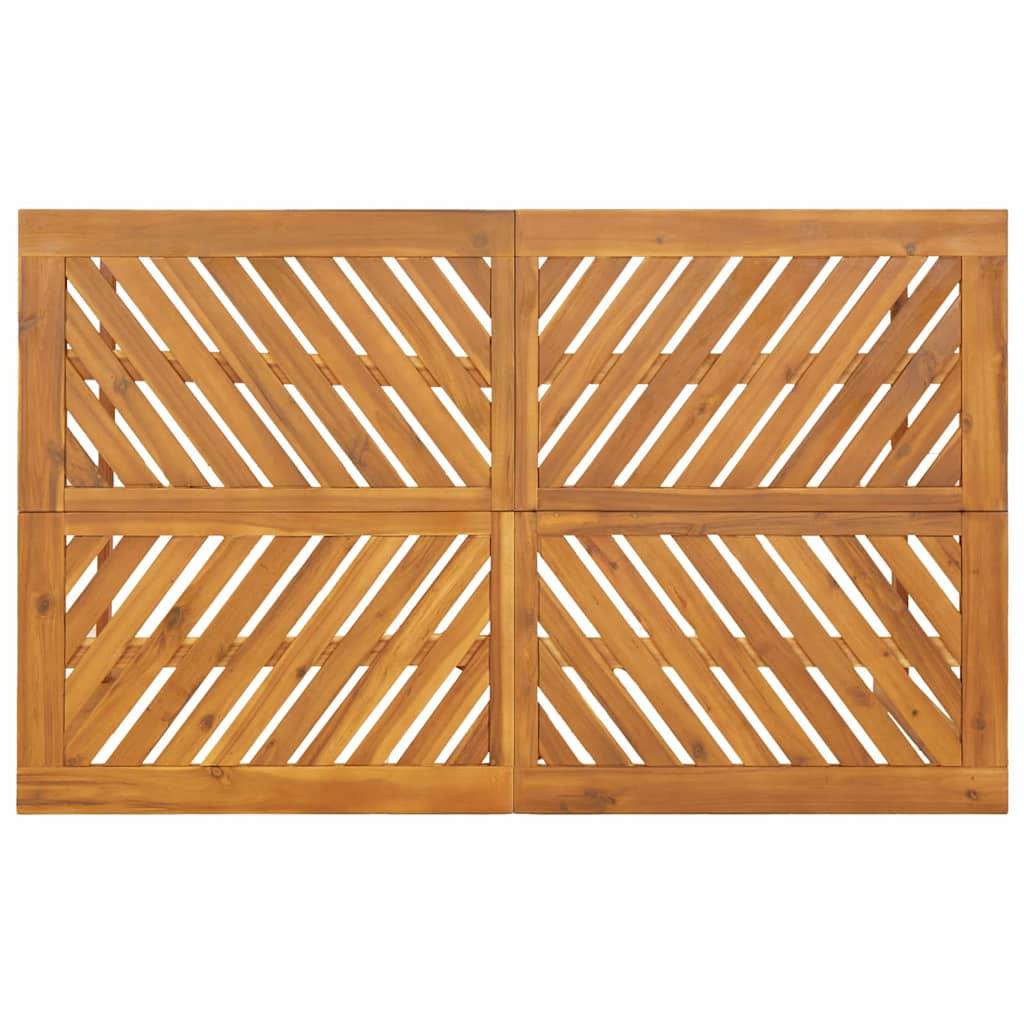 Ensemble de salle à manger jardin bois d'acacia massif huilé marron 150 x 90 x 74 cm (5 pièces), Poids :66.6kg - PANGIVO - Image 9