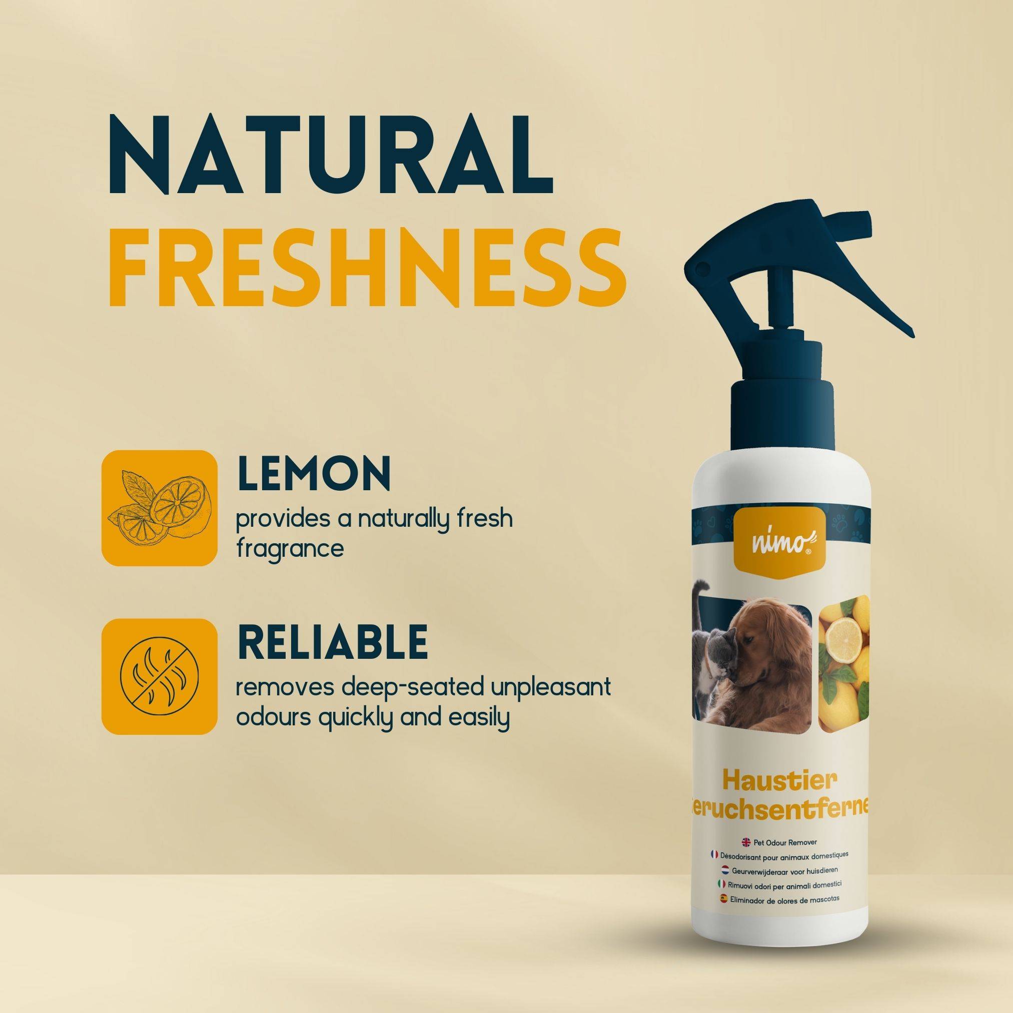 Liminateur d'odeurs pour animaux – spray neutralisant contre les odeurs dans la maison (500 ml) | ki:ku - Image 5