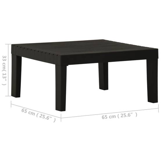 ComfortXL - Petit Salon de Jardin 2 pcs Plastique Canapé Table Basse Coussins Gris – ComfortXL Outdoor Living - Image 3