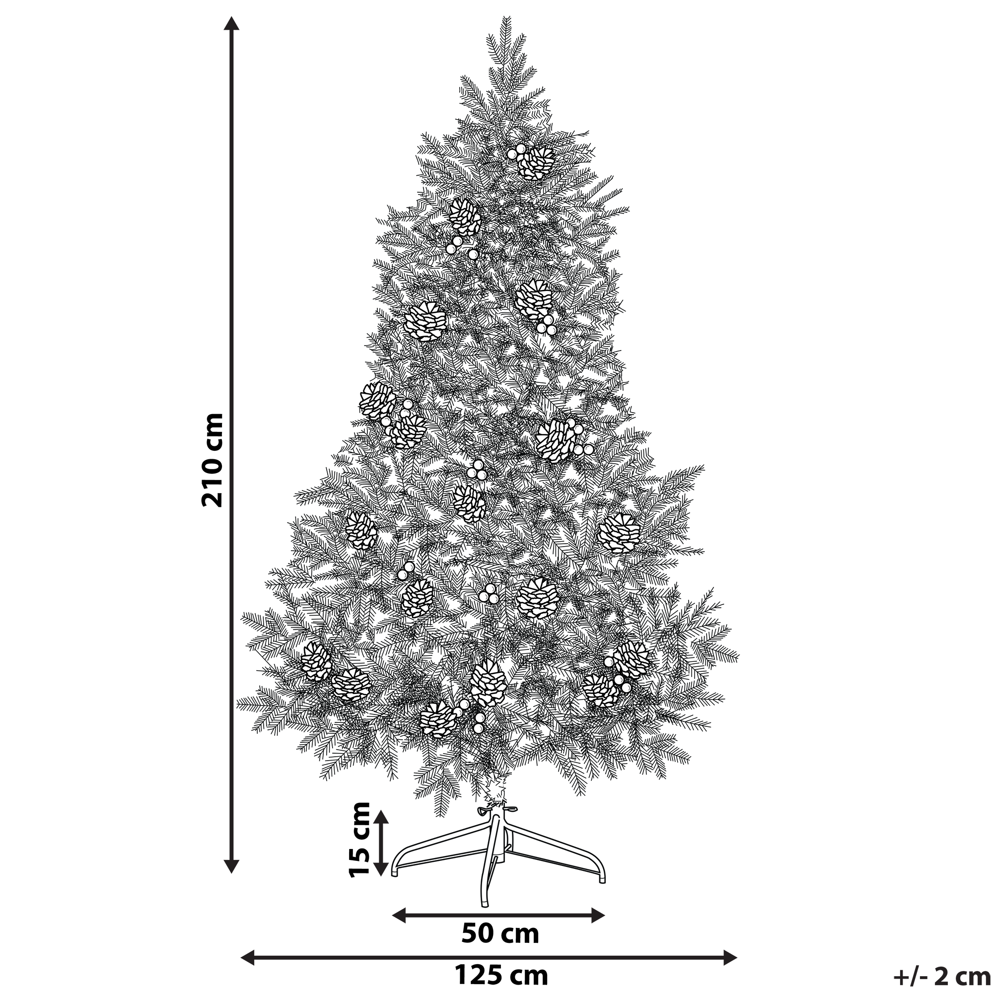 Beliani - Sapin de Noël PVC Vert PALOMAR - Beliani - Imagen 3