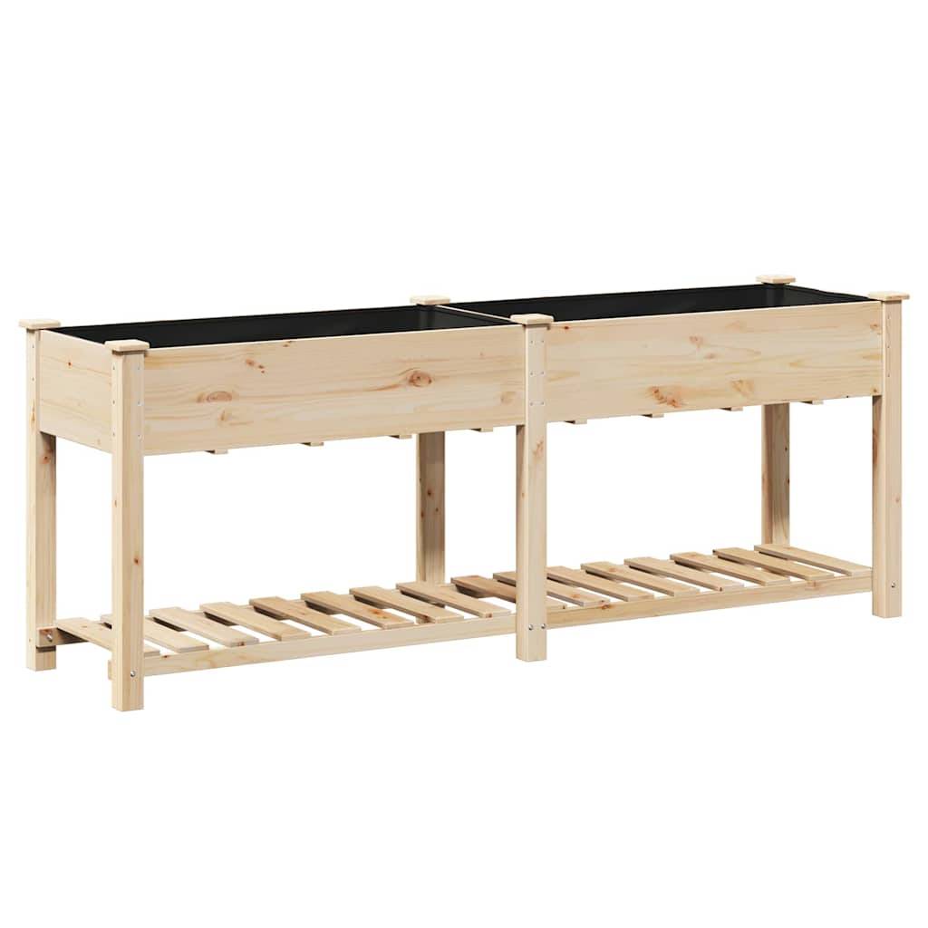 Cache-pot, Pot De Fleurs avec étagère Beige 203 x 53 x 76.5 cm g368 - Image 7