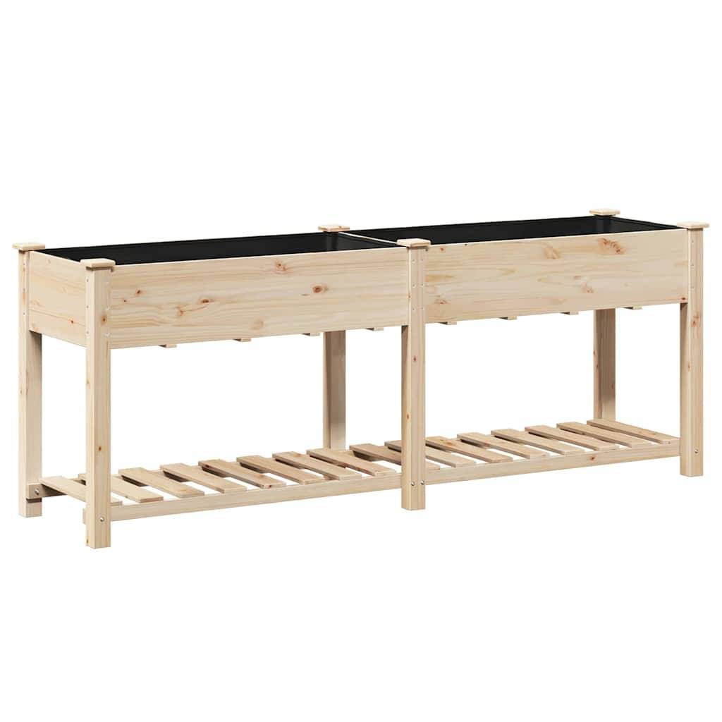 Cache-pot, Pot De Fleurs avec étagère Beige 203 x 53 x 76.5 cm g368 - Image 1