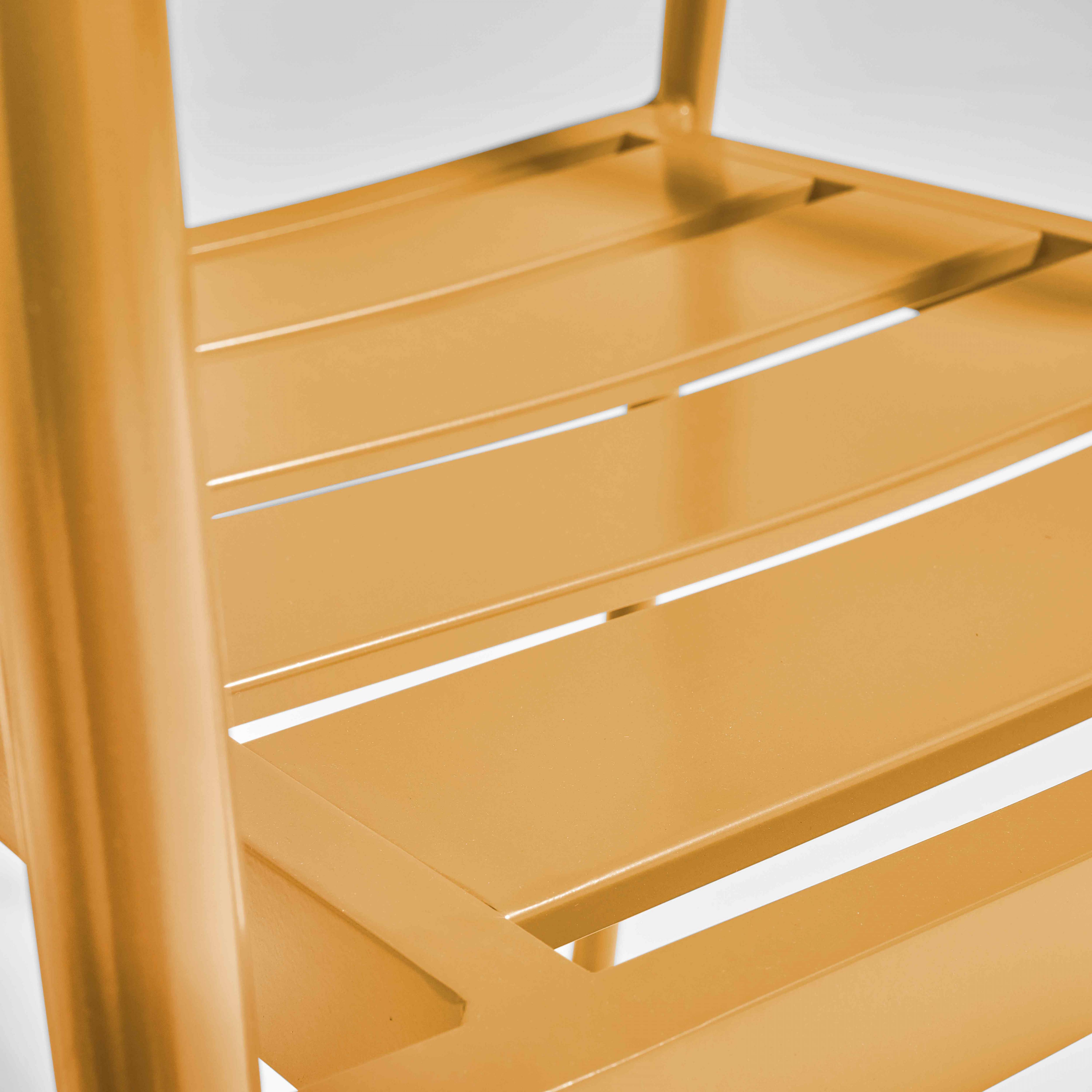 Oviala - Fauteuil de jardin en aluminium et bois jaune moutarde
 Leeds - Oviala - Imagen 4
