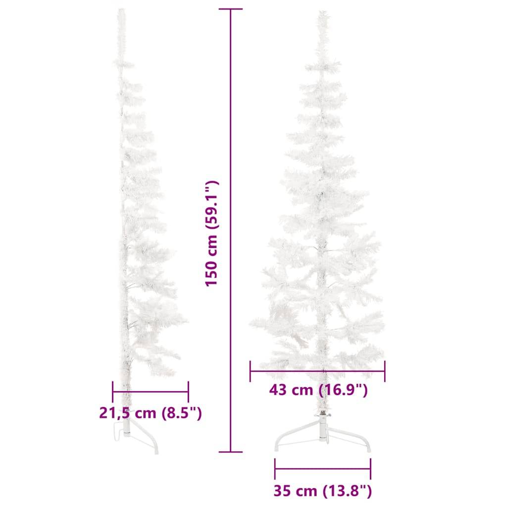 ComfortXL - Demi sapin de Noël mural PVC gain de place pour fête Blanc 150 cm – ComfortXL Outdoor Living - Image 8