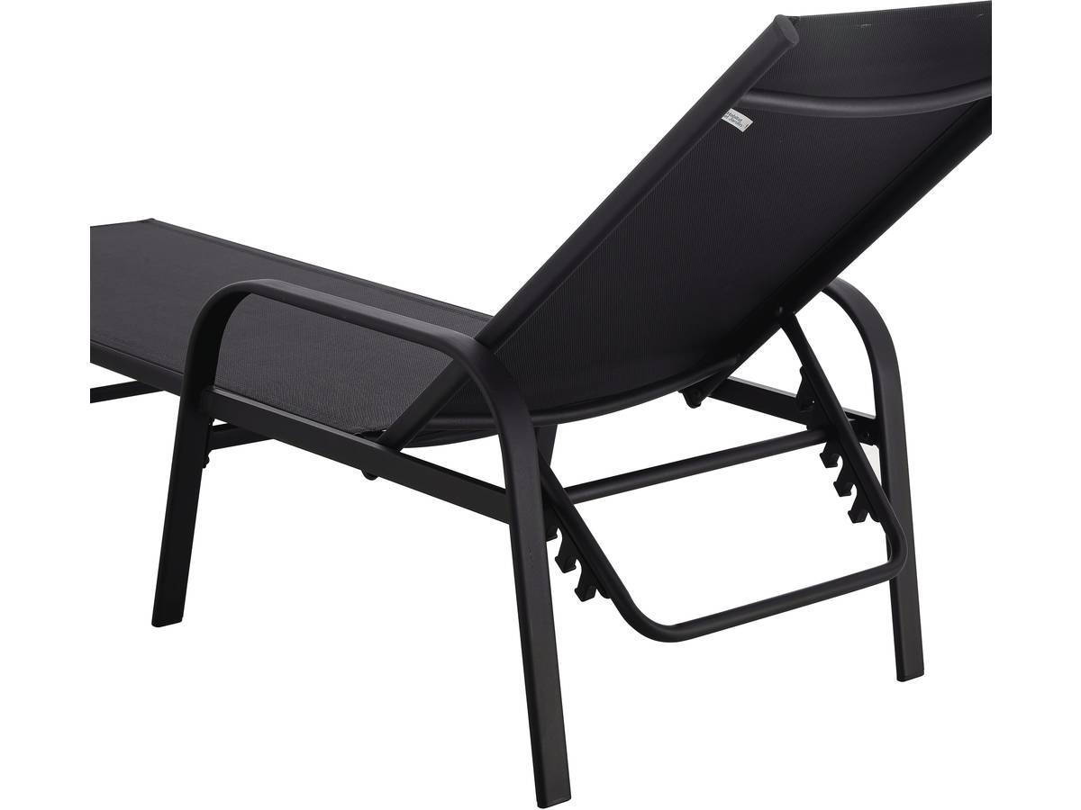 Lot De 2 Bains De Soleil En Métal Avec Accoudoirs "farniente" - Noir -habitat Et Jardin - Image 3