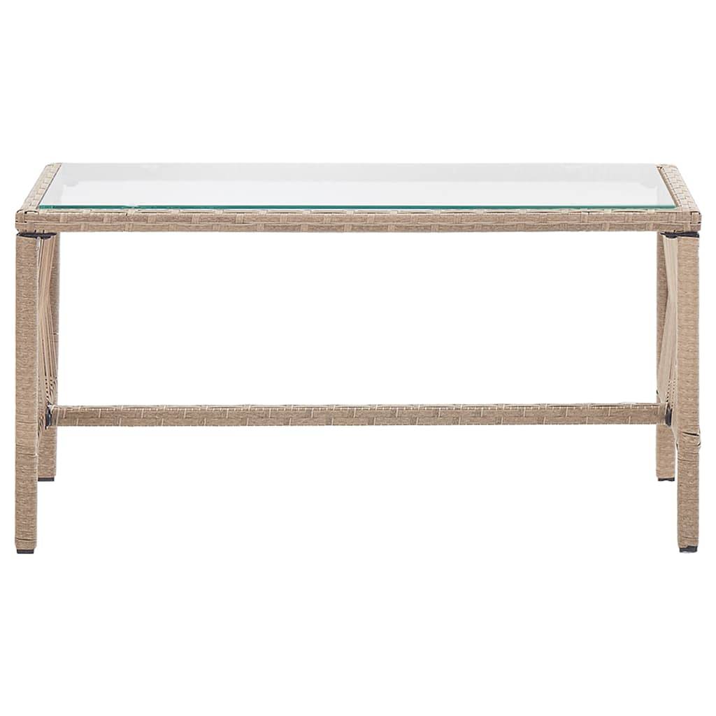 Helloshop26 - Salon de jardin meuble d'extérieur ensemble de mobilier 4 pièces avec coussins résine tressée beige - Imagen 4