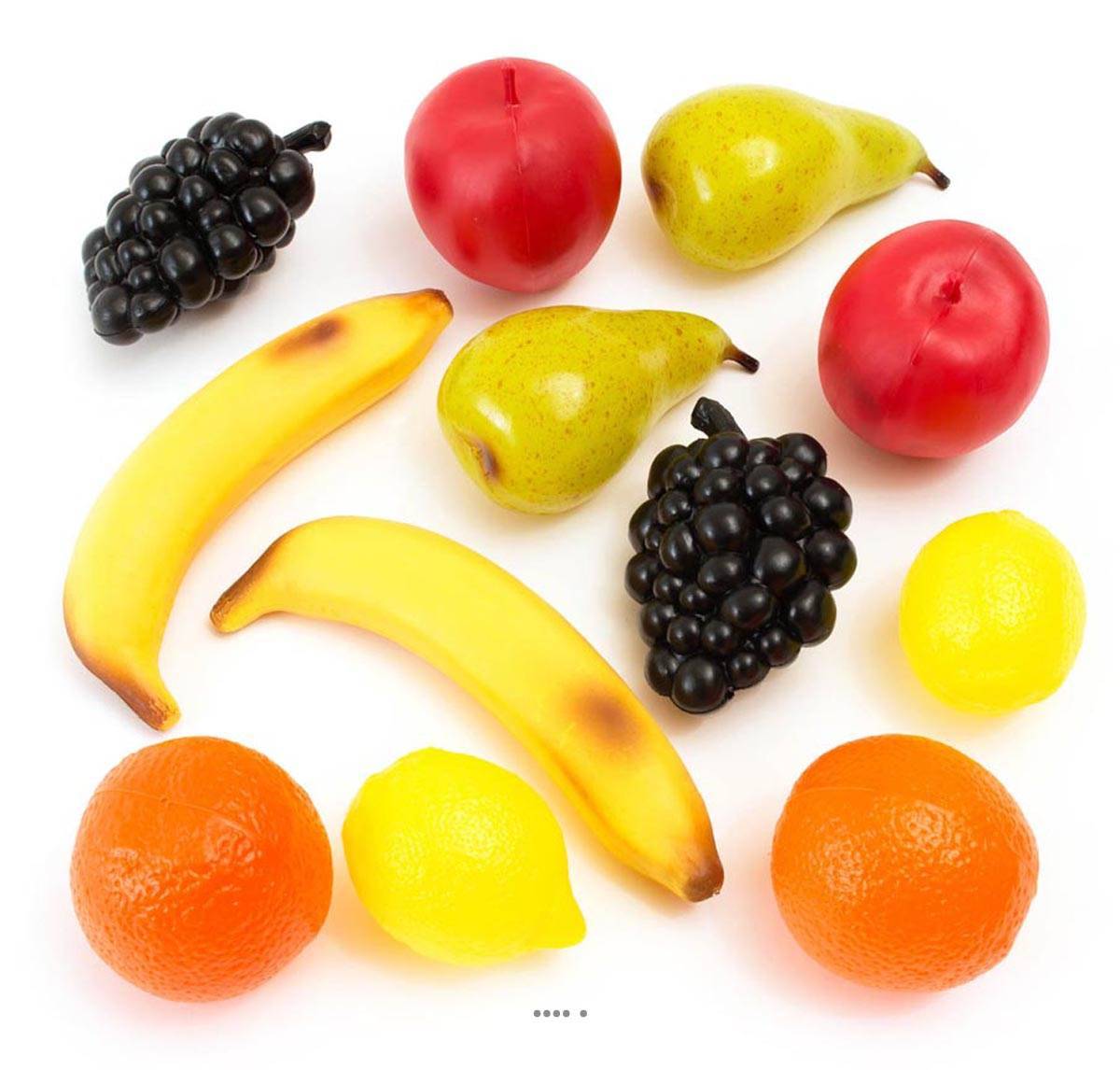 Artificielles - Fruits artificiels assortis, lot de 27, en Plastique soufflé taille normale