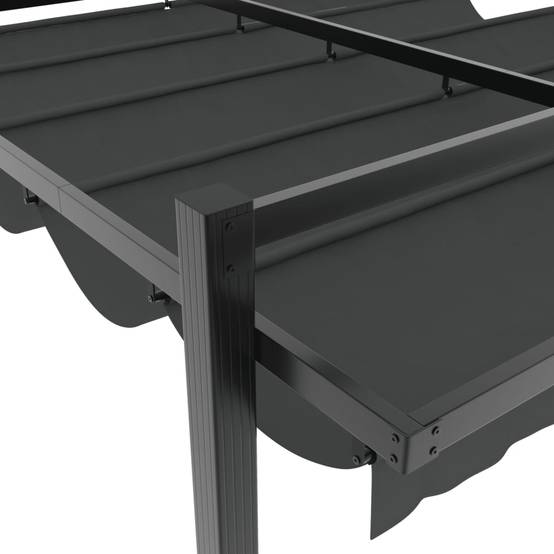 Tonnelle Moderne Aluminium 3x3 m Toit Coulissant Anti-UV pour Extérieur Anthracite – ComfortXL Outdoor Living - Image 7