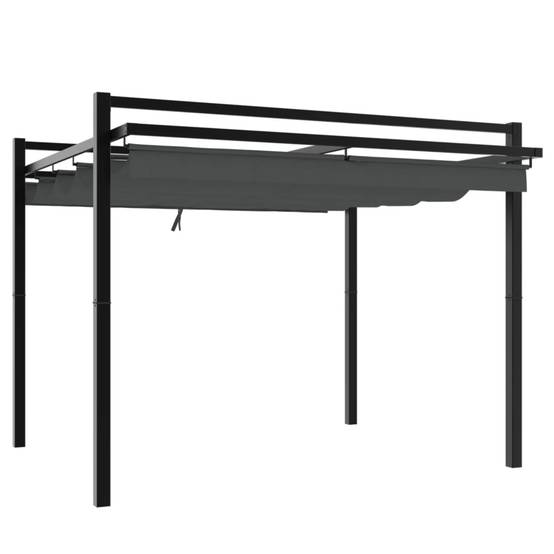 Tonnelle Moderne Aluminium 3x3 m Toit Coulissant Anti-UV pour Extérieur Anthracite – ComfortXL Outdoor Living - Image 2