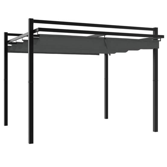 Tonnelle Moderne Aluminium 3x3 m Toit Coulissant Anti-UV pour Extérieur Anthracite – ComfortXL Outdoor Living - Image 6