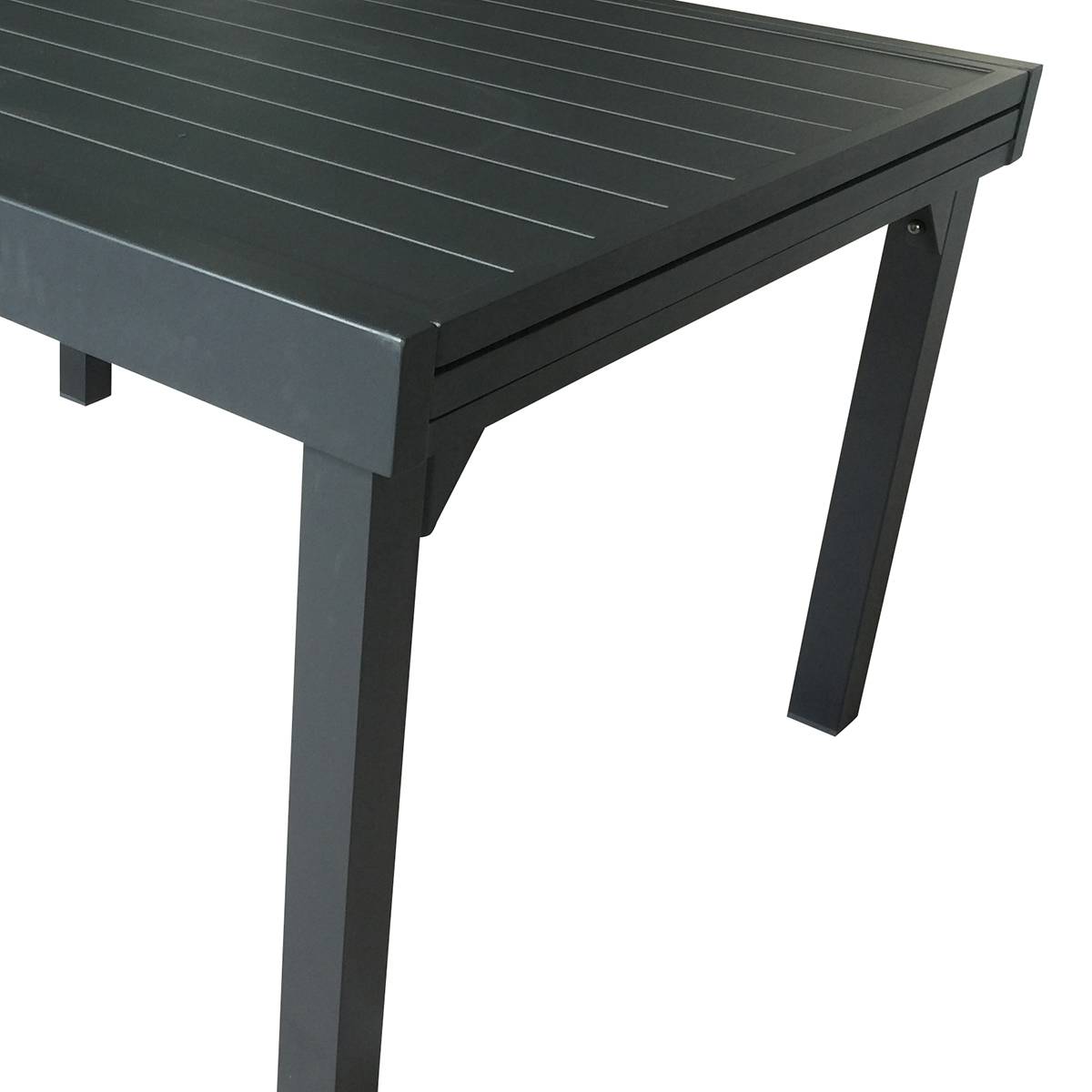 Wilsa Garden - Table Modulo 6/10 personnes structure et plateau en aluminium gris anthracite - Imagen 3