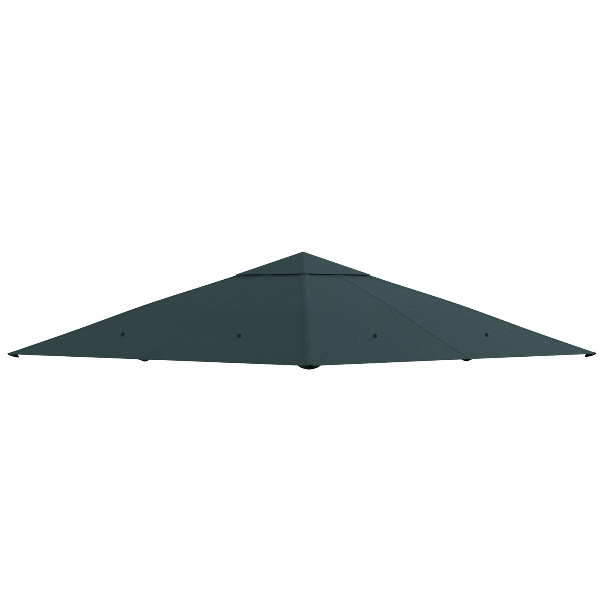 Toit remplacement pavillon jardin polyester 2,98x2,98 m gris foncé - Image 1