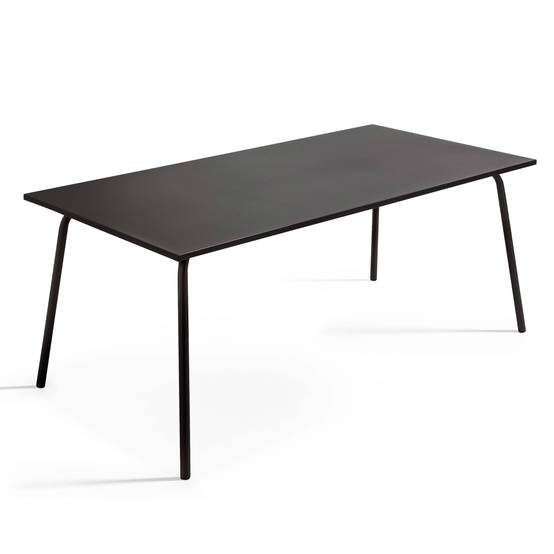 Oviala - Ensemble table de Jardin et 8 fauteuils en métal noir Palavas - Oviala - Image 5