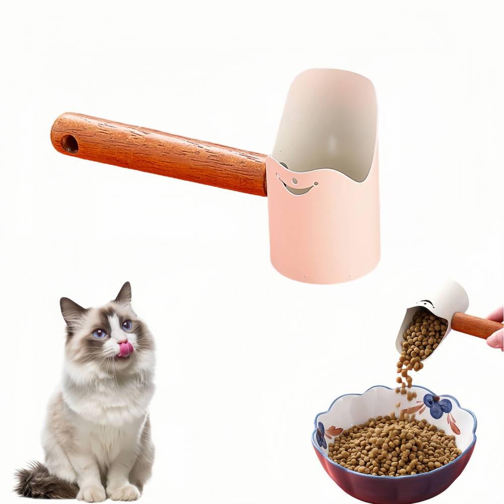 Pelle à nourriture pour chat en acier inoxydable BLANC IntiMeg