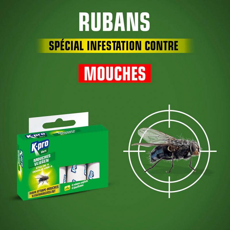 Rouleau Attrape Mouches 4 Rubans 3005 - Kapo - Image 2