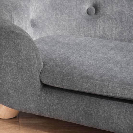 Lit pour chien bois de pin intérieur dossier peluche 70cm gris - ComfortXL Outdoor Living - Image 10