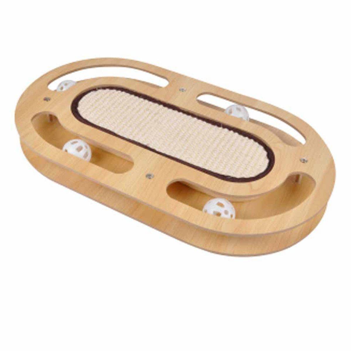 Jeu Interactif pour Chat "Griffoir & Tunnel" 45cm Naturel - Image 1
