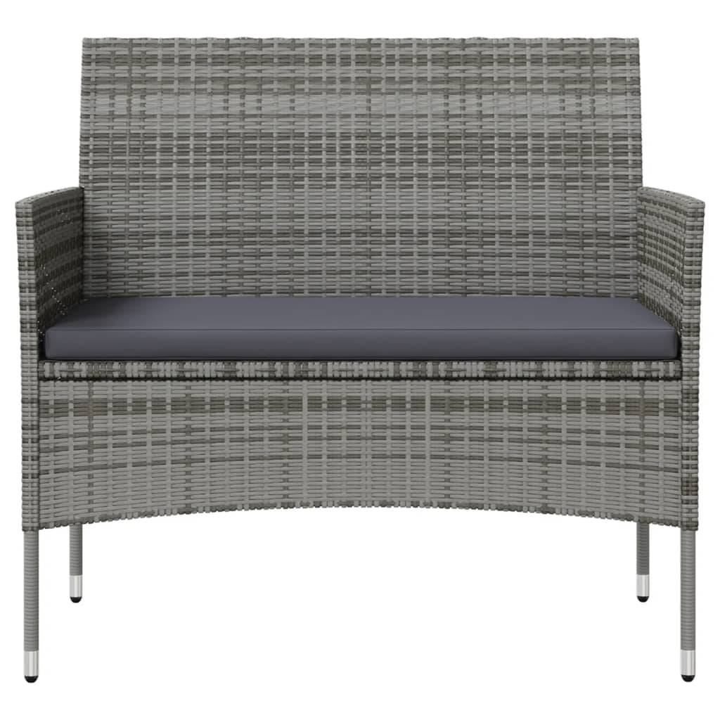 Vidaxl - Salon de jardin 8 pcs avec coussins résine tressée gris vidaXL 3095959 - Imagen 5