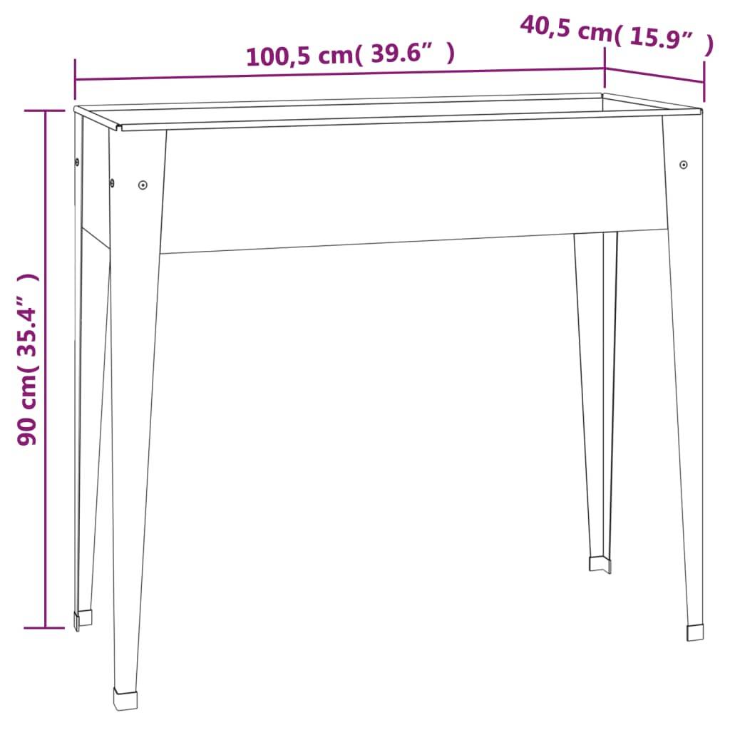Maison Chic - Jardinière | Pot de fleurs | Cache-pot | Bac à fleurs 100,5x40,5x90 cm Acier galvanisé - Image 6