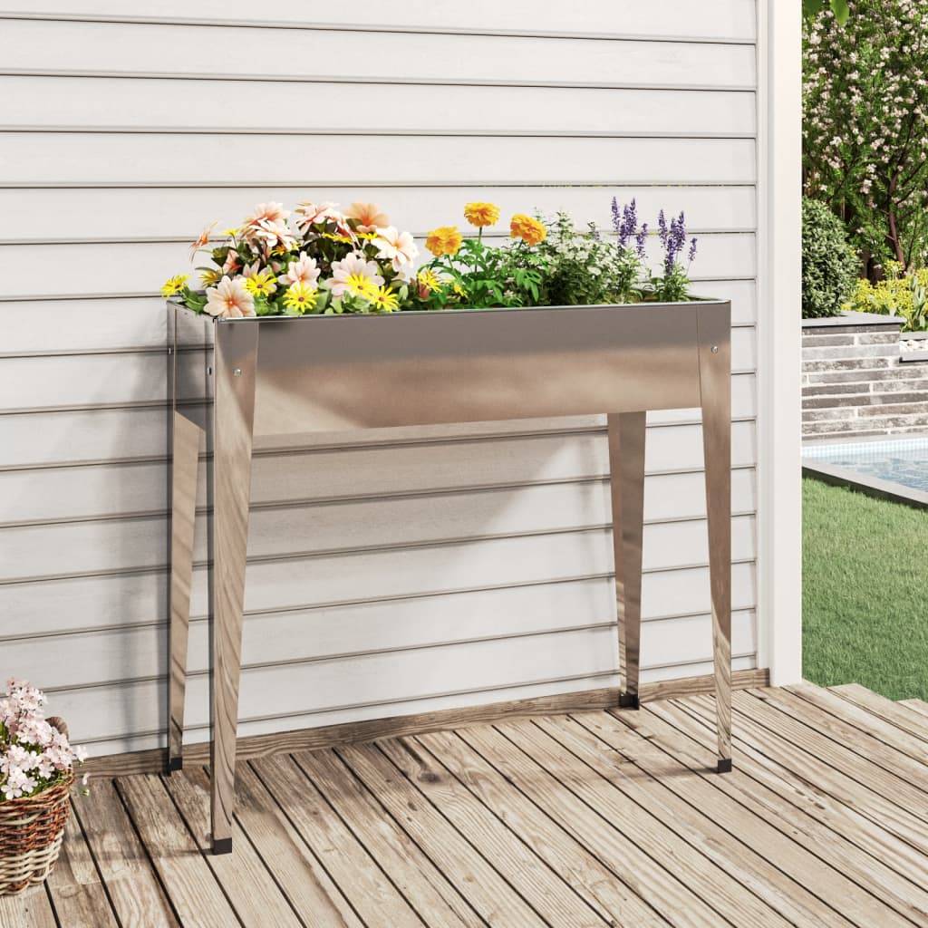Maison Chic - Jardinière | Pot de fleurs | Cache-pot | Bac à fleurs 100,5x40,5x90 cm Acier galvanisé - Image 2