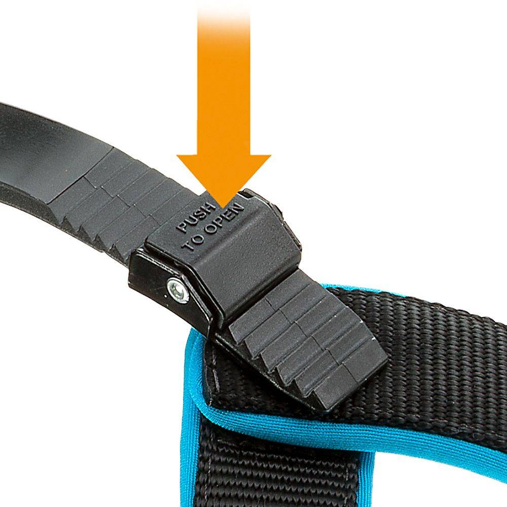 Ferplast - Ferplast Harnais ergonomique pour chiens AGILA FLUO 1, ajustement parfait, fermeture pratique avec lacet, rembourrage souple, A=B 32÷38 cm 15 mm Bleu - Imagen 4