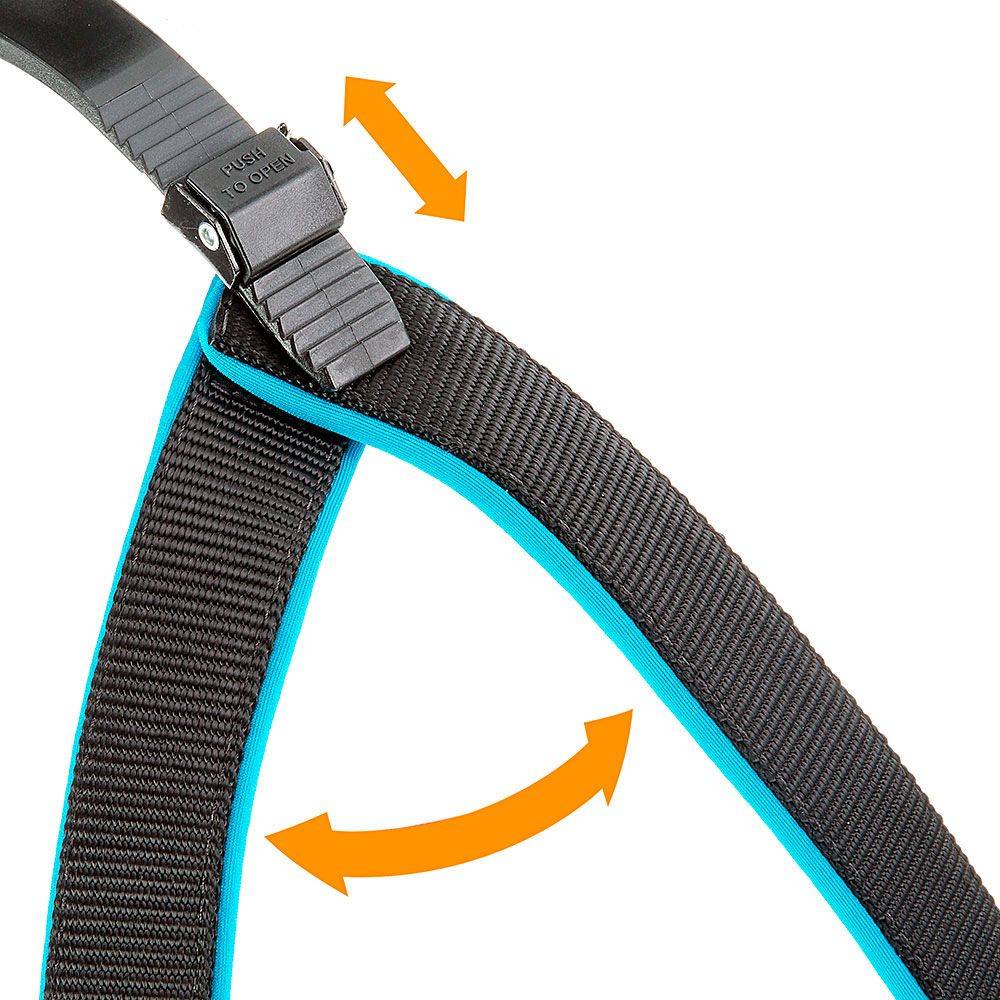 Ferplast - Ferplast Harnais ergonomique pour chiens AGILA FLUO 1, ajustement parfait, fermeture pratique avec lacet, rembourrage souple, A=B 32÷38 cm 15 mm Bleu - Imagen 6