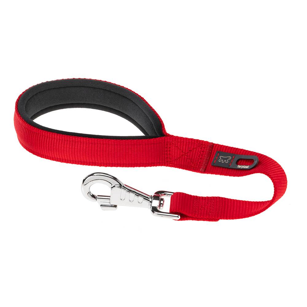 Ferplast - Ferplast laisse pour chien DAYTONA, Laisse courte en nylon pour chiens de taille moyenne/grande, 45 cm, avec poignée rembourrée confortable et - Imagen 1