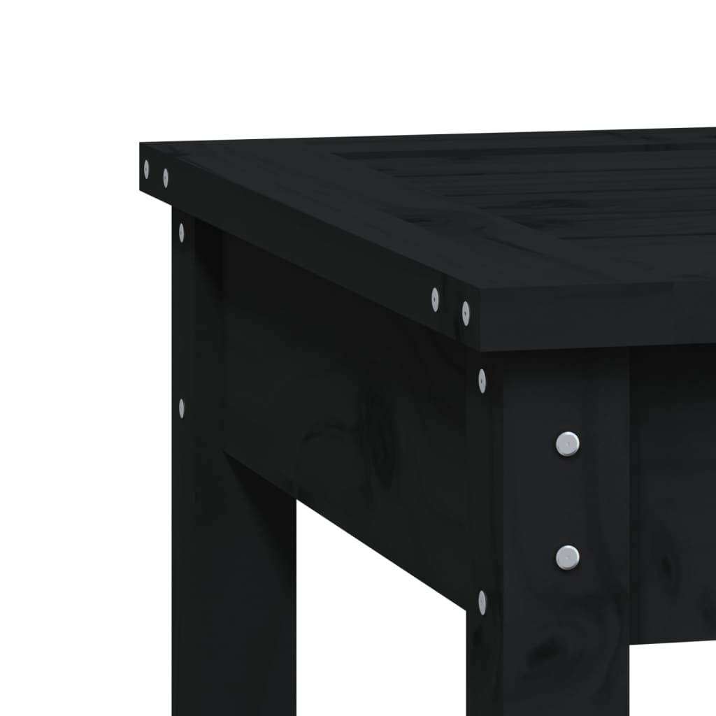 Maison Chic - Banc de jardin - Banc d'extérieur - Banquette à 2 places noir 203,5x44x45cm bois massif de pin - Imagen 6