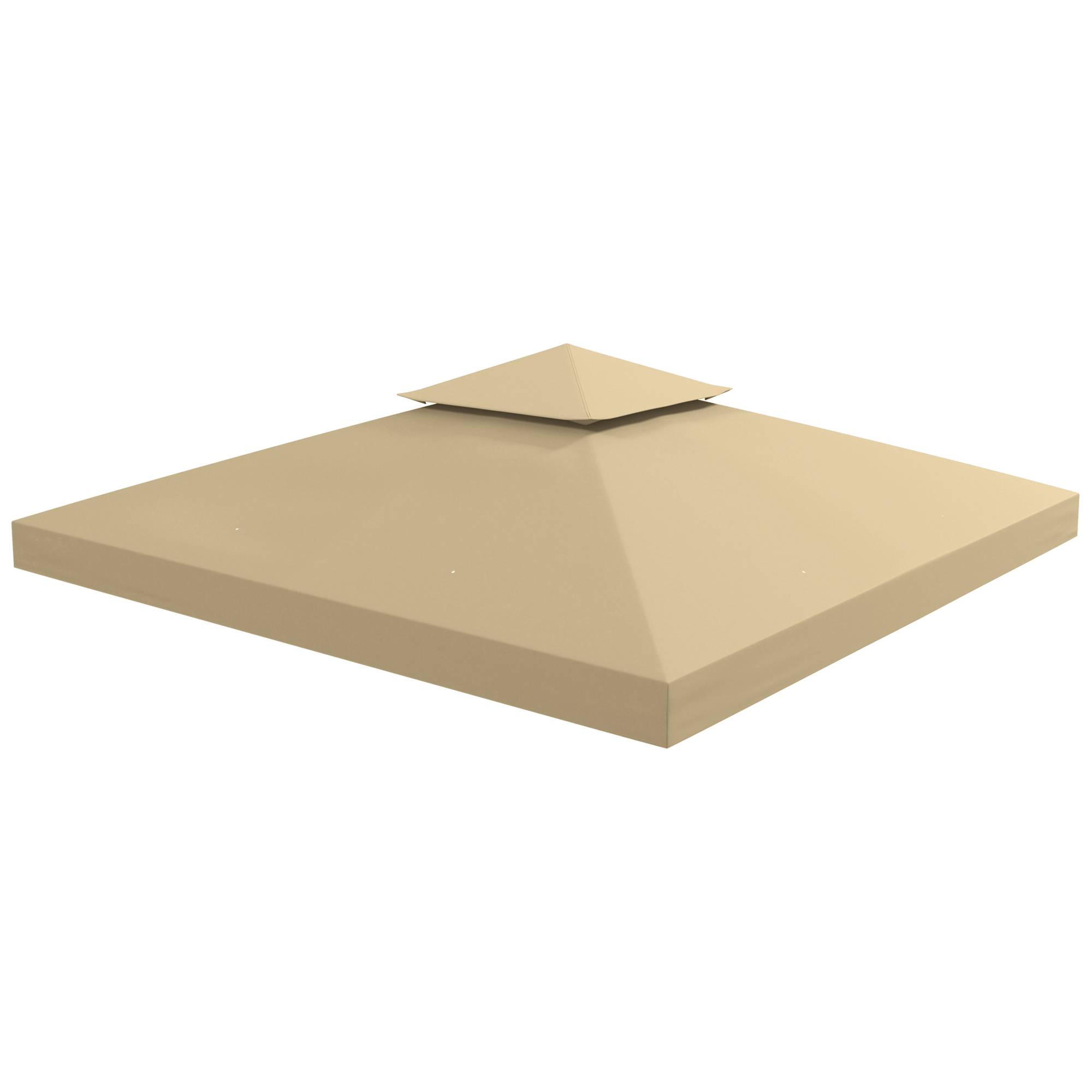 ComfortXL - Toile de rechange tissu pour tonnelle de jardin protection UV 3x3m beige - ComfortXL Outdoor Living - Image 2