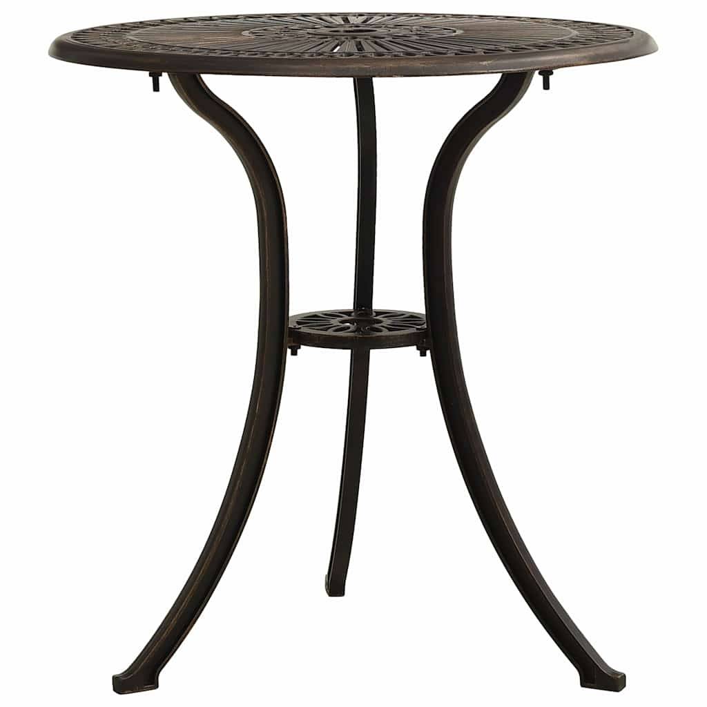 Vidaxl - Ensemble de bistro 3 pcs-Salons de jardin Aluminium coulé Bronze - Image 4