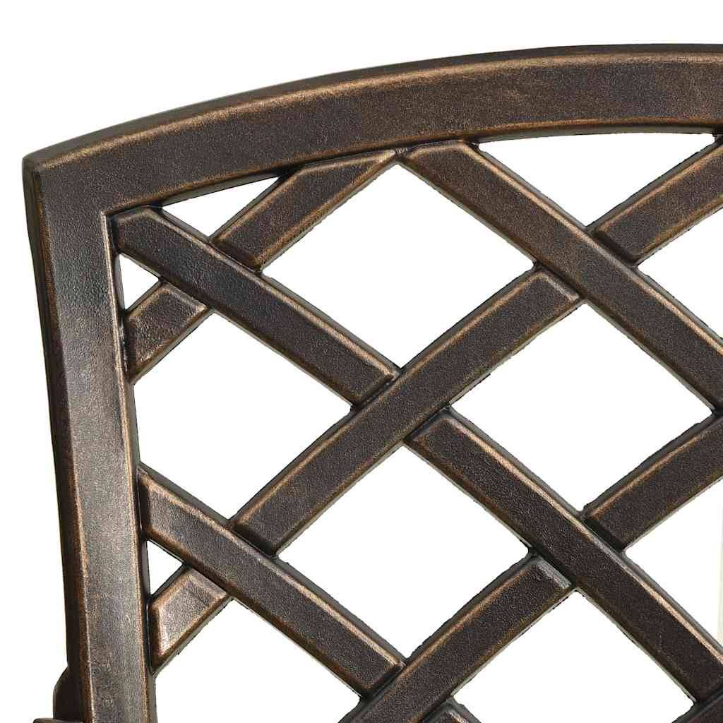 Vidaxl - Ensemble de bistro 3 pcs-Salons de jardin Aluminium coulé Bronze - Image 7