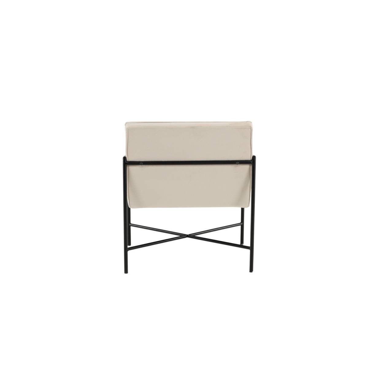 Paris Prix - Fauteuil Design Velours "Rakel" 78cm Beige - Image 6