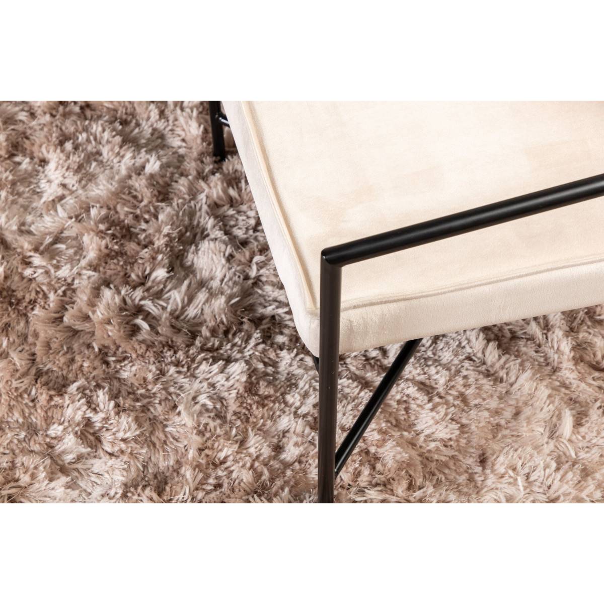 Paris Prix - Fauteuil Design Velours "Rakel" 78cm Beige - Image 10