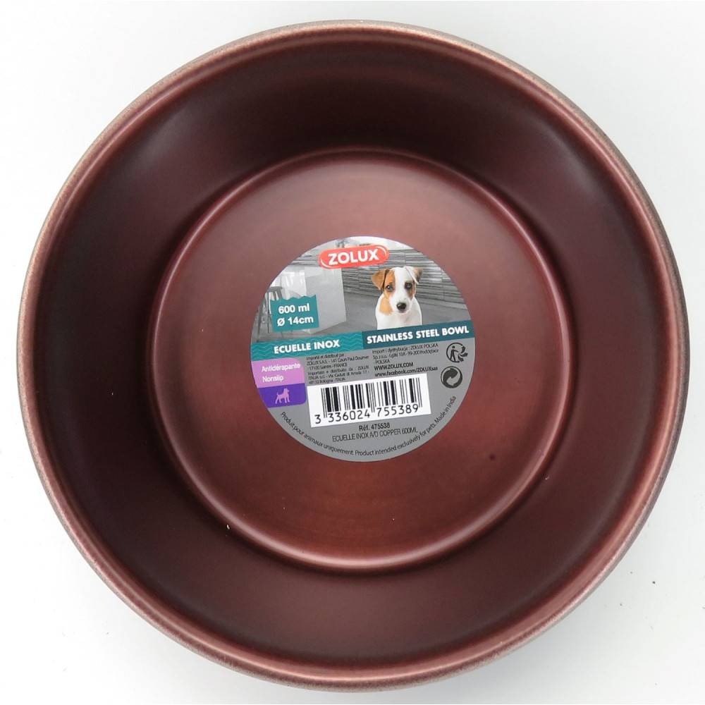 Zolux - Ecuelle inox 600ml ø 14 cm pour chien - Imagen 2