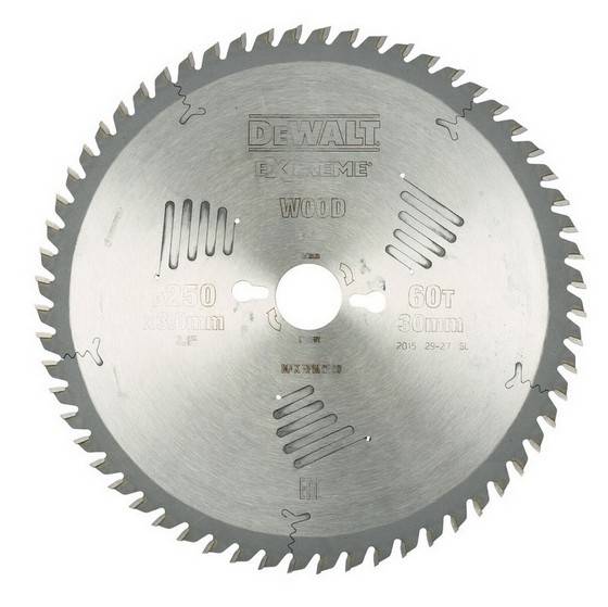 Lame scie stationnaire DT4351 Ø250 DEWALT pour tous usages - alésage 30 - 60 dents positif - DT4351 - Image 1