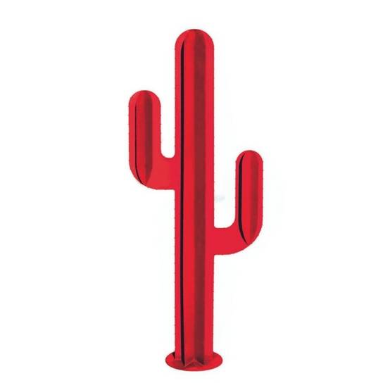 Cactus métal 3 branches H:170 cm - Rouge - Jardinex - Image 1