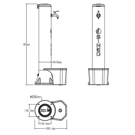 Kit De Fontaine Tortora Avec Seau Sinueux Kit De Fontaine Tortora En Polyethylene Hd - Image 9