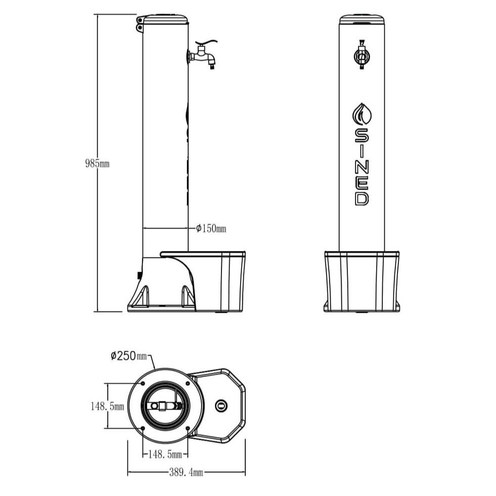 Kit De Fontaine Tortora Avec Seau Sinueux Kit De Fontaine Tortora En Polyethylene Hd - Image 9
