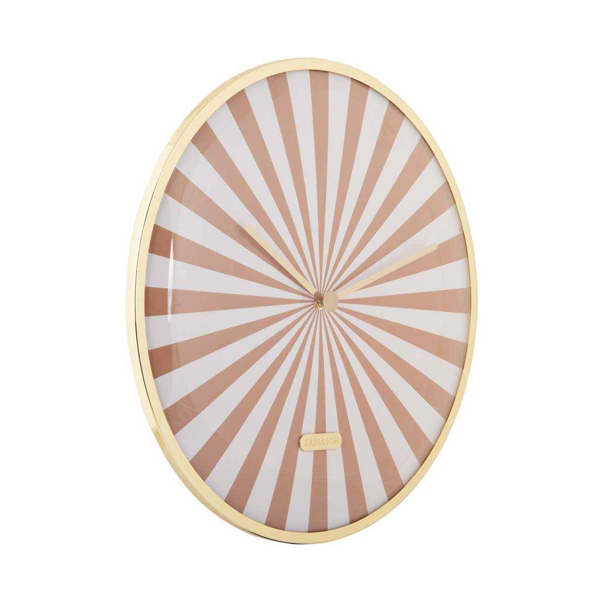 Karlsson - Horloge en métal Candy Swirl Dome Marron clair Karlsson - Imagen 1