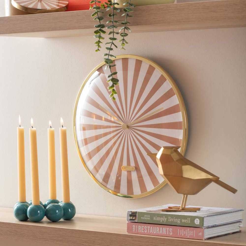 Karlsson - Horloge en métal Candy Swirl Dome Marron clair Karlsson - Imagen 2