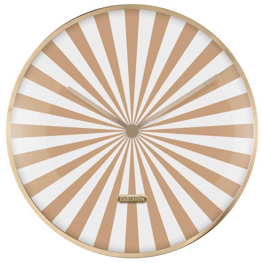 Karlsson - Horloge en métal Candy Swirl Dome Marron clair Karlsson - Imagen 3